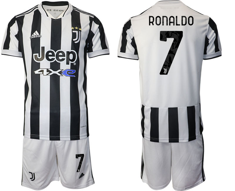 Men 2021-2022 Club Juventus home white #7 Adidas Soccer Jerseys->juventus jersey->Soccer Club Jersey